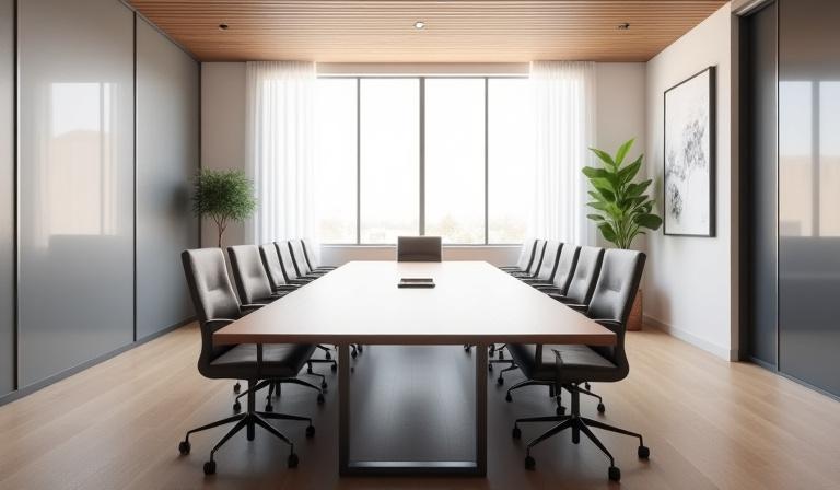 モダンで清潔な法律事務所の会議室